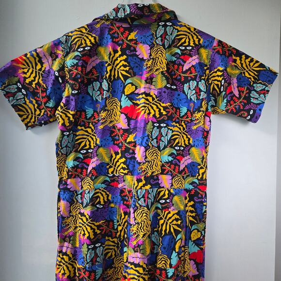 Nooworks Tropi Trip Jumpsuit Coveralls Cotton Womens Size XL Sold Out Rare EUC - Picture 8 of 16